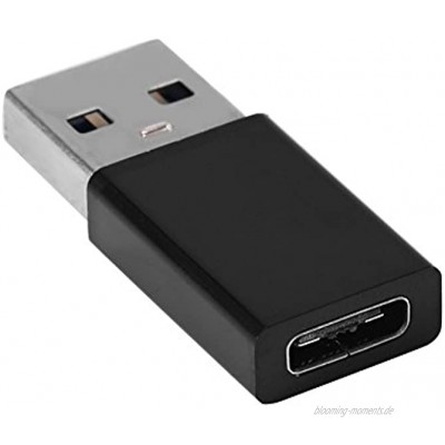 KUIDAMOS Typ C Adapter 5Gbps USB 3.0 Buchse OTG Datenladeadapter Konverter Schlagfestigkeit USB Buchse Adapter Hitzebeständigkeit für LaptopSchwarz