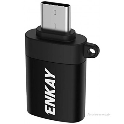 Liaoxig Handyhüllen ENK-AT101 Aluminiumlegierung USB-C Typ-C zu USB 3.0 OTG Data Adapter Converter Handyhüllen Farbe : Black