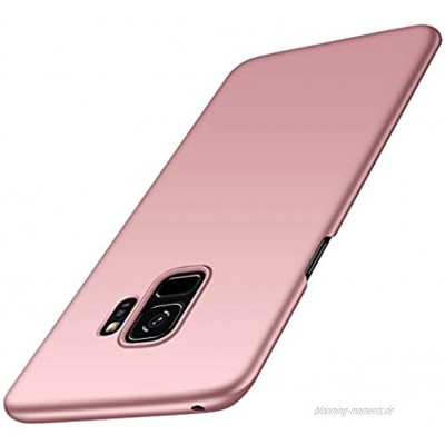 TXLING Coque Samsung Galaxy S9 PC Finition Matte [Ultra Leger] [Ultra Mince] Anti-Rayures Coque Rigide Etui Housse Full-Cover Case Pour Samsung Galaxy S9 -Or Rose