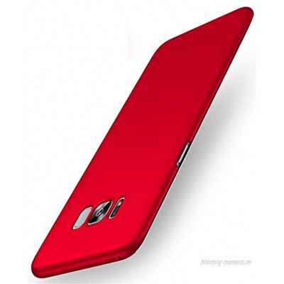 TXLING Ultra Dünn Hülle Kompatibel mit Samsung Galaxy S8 HülleSchutzhülle Handyhülle [Anti-Fingerabdruck] Abdeckung Hardcase PC Bumper Case für Samsung Galaxy S8 Rot