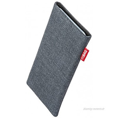 fitBAG Jive Grau Handytasche Tasche aus Textil-Stoff mit Microfaserinnenfutter für Samsung Galaxy S20 | Hülle mit Reinigungsfunktion | Made in Germany