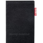fitBAG Rave Schwarz Handytasche Tasche aus Textil-Stoff mit Microfaserinnenfutter für Samsung Galaxy Note20 Ultra Note 20 Ultra 5G | Hülle mit Reinigungsfunktion | Made in Germany