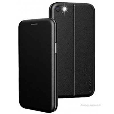 BYONDCASE iPhone 8 Flip-Case Schwarz iPhone 7 Hülle [iPhone 8 & 7 Klapphülle] Schutzhülle kompatibel für iPhone 8 7 SE 2020 Handytasche