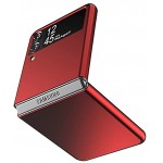 Cresee Hülle für Samsung Galaxy Z Flip 3 5G Dünne Matte PC Case Handyhülle Schutzhülle Cover für Galaxy Z Flip3 2021 Rot