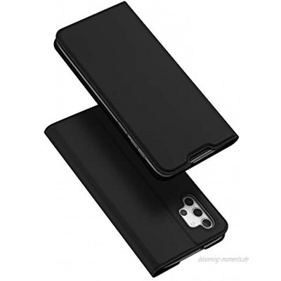 DUX DUCIS Hülle für Samsung Galaxy A32 5G Leder Klappbar Handyhülle Schutzhülle Tasche Case mit [Kartenfach] [Standfunktion] [Magnetisch] für Samsung Galaxy A32 5G Schwarz