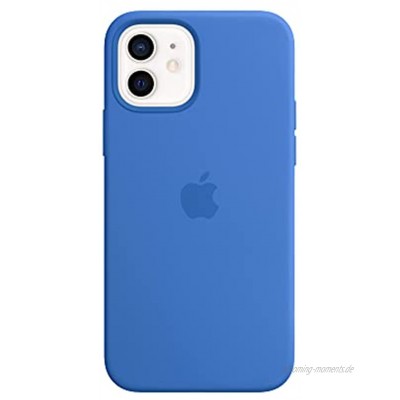 Apple Silikon Case mit MagSafe für iPhone 12 | 12 Pro Capriblau