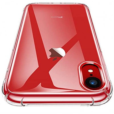 CANSHN iPhone XR Hülle Hochwertig Transparent Weiche Durchsichtig Dünn Handyhülle mit TPU Stoßfest Fallschutz Bumper Case Cover für Apple iPhone XR 6.1'' Klar