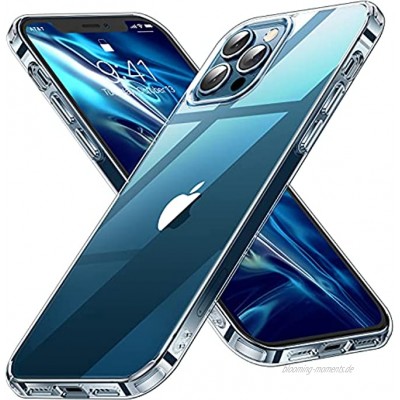 CASEKOO Crystal Clear für iPhone 12 Pro Max Hülle [Nie Vergilbung] [Unzerstörbarer Militärschutz] Stoßfeste Kratzfeste Schutzhülle Transparente Case Dünne Handyhülle iPhone 12 Pro Max Durchsichtig