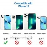 JETech Hülle Kompatibel mit iPhone 13 6,1 Zoll Stoßfeste Stoßstange handyhülle Anti-Kratzt Transparent Rückseite HD Klar