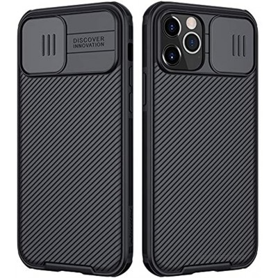 Nillkin CamShield Kompatibel mit iPhone 12 Pro Max Hülle Handyhülle mit Kameraschutz und Anti-Rutsch Stoßfest Kratzfest Schutzhülle für iPhone 12 Pro Max Case Schwarz