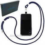 Handykette universal zum Umhängen von Smartphones Halsband als Umhängetasche für Handys wie iPhone Samsung Huawei UVM. blau