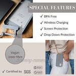 Woodcessories Nachhaltige Handykette abnehmbar kompatibel mit iPhone 11 Pro Max Hülle mit Band grau antibakteriell biologisch abbaubar