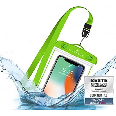 BLACKROX wasserdichte Handyhülle Handyschutz Wasserfeste Handytasche Cover Beutel Beachbag Tasche Handy Hülle Waterproof Case iPhone X XS 8 7 6s Samsung S10 S9 S8 S7 Grün