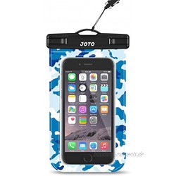 JOTO Uni Wasserdicht Tasche Handyhülle,IPX8 Unterwasser Tasche für Handy bis 6.9" iPhone 12 11 Pro Max XR X Xs 8 7 6S Plus Galaxy S20Ultra 10  9 8  Note 10 10+ 9 8 Pixel4 3 2 XL Huawei -Camo Blau