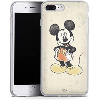 DeinDesign Silikon Hülle kompatibel mit Apple iPhone 7 Plus Case transparent Handyhülle Offizielles Lizenzprodukt Disney Maus