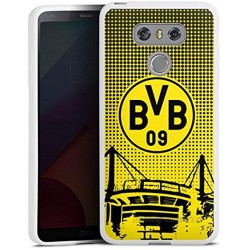 DeinDesign Silikon Hülle kompatibel mit LG G6 Case weiß Handyhülle Stadion BVB Borussia Dortmund