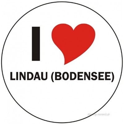 I Love LINDAU BODENSEE Handyaufkleber Handyskin 50x50 mm rund