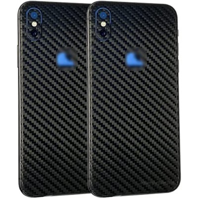 TF Skins iPhone XS Max [2 Stück] Schutzfolien Skin für die Rückseite in edler Optik Carbon Schwarz