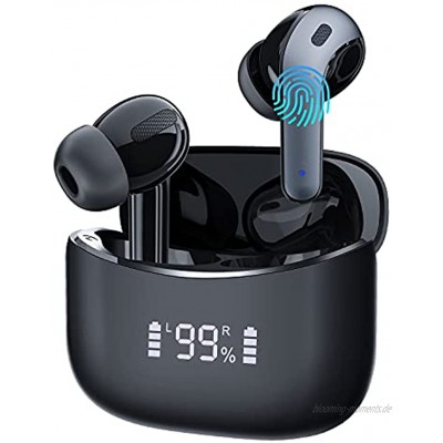 Bluetooth Kopfhörer in Ear Kabellose Bluetooth 5.0 HiFi Stereo Sound IPX7 Wassersdicht Wireless Ohrhörer Touch-Steuerung 36 Std Spielzeit Integriertem Mikrofon Headset für Sport Arbeit und unterwegs