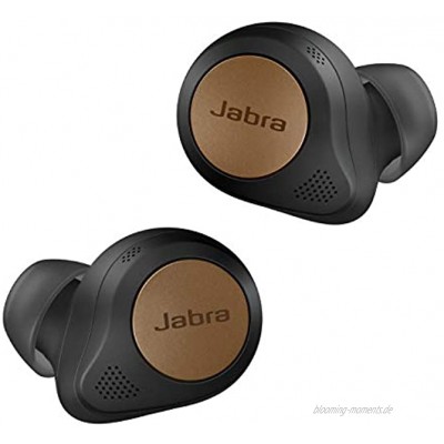 Jabra Elite 85t True Wireless In-Ear Bluetooth Kopfhörer Earbuds mit Advanced Active Noise Cancellation und kraftvollen Lautsprechern Kabelloses Ladegehäuse kupfer schwarz