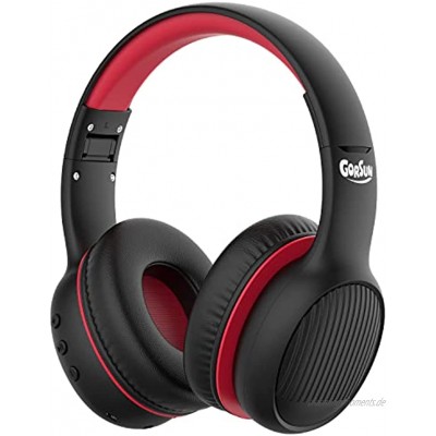 gorsun Premium E66 Bluetooth Kinder Kopfhörer Kinderkopfhörer Over-Ear mit 85 94dB Lautstärkebegrenzung Bluetooth 5.0 Bunte Farbe Toddler kopfhörer mit eingebautem Mikrofon-Schwarz