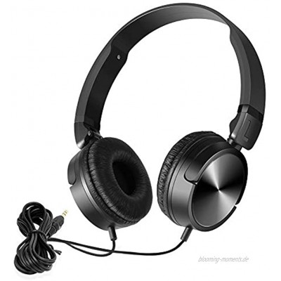 NAVISKAUTO Kopfhörer Faltbarer Bügelkopfhörer Stereo Audio System 1,2m Kabel 3,5mm Klinkestecker für Tragbarer DVD Player Kopfstütze Monitor PC Mp3 Tablet