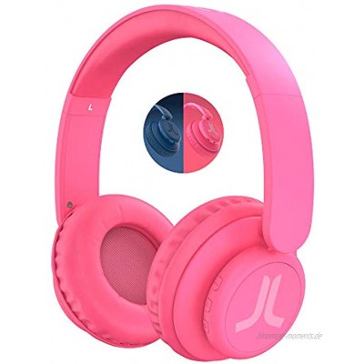 WESC Kabellose Kopfhörer On Ear Kopfhörer mit 9 Std. Spielzeit Oder 11 Std. Sprechzeit Bluetooth-Kopfhörer mit Touch Control Faltbar Leicht Reisetauglich Neon Pink Rosa