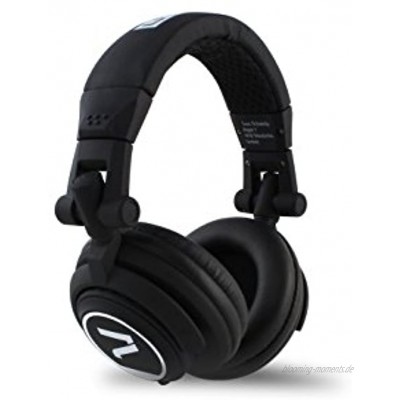 7even Headphone black Dj Hifi Sport Kopfhörer schwarz  dreh-klappbar tauschbares Kabel 110db black