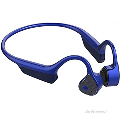 AUGYM Knochenleitungskopfhörer kabelloser Stift-Ohr-Knochenleitungskopfhörer drahtlose Bluetooth-Sport-Kopfhörer HD-Stereo-Leichtgewicht kann Schwimmen,Blau