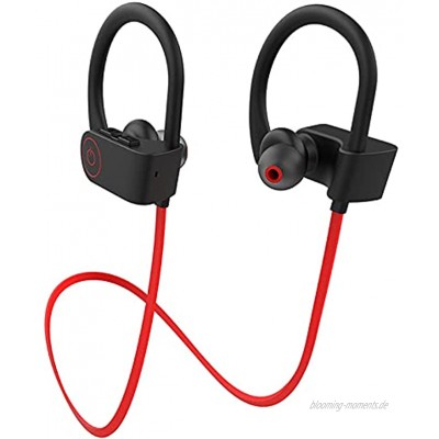 Bluetooth-Kopfhörer Sport-Ohrhörer IPX7 wasserdichte Stereo-Kopfhörer für 8 Stunden Spielzeit im Fitnessstudio Kopfhörer mit Geräuschunterdrückung