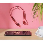 LBYSK Knochenleitung Bluetooth 5.0 Sport Kopfhörer Sweat-Proof Leichte Ohrbügel für Lauf Kopfhörer einen.Kreislauf.durchmachentreibende Fitness,Rot