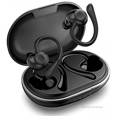 Nouno Bluetooth Kopfhörer Sport Bluetooth 5.0 Kopfhörer Kabellos mit Mikrofon Wasserdicht IPX7 6+30H Spielzeit Auto Pairing Lärmminderung Bluetooth Kopfhörer in Ear für Smartphone