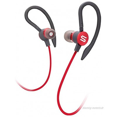 SOUL Flex2 In-Ear Sport Kopfhörer für Smartphones iPhone X Samsung Galaxy S9 uvm MP3 Player rot
