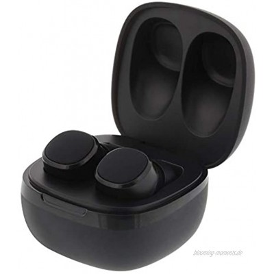 STREETZ Stereo Bluetooth Kopfhörer Kabellose In Ear Earbuds mit Premium Klangprofil besonders klein und leicht IPX6 Wasserschutzklasse Bequemer Halt Bluetooth 5.0 Schwarz Slim