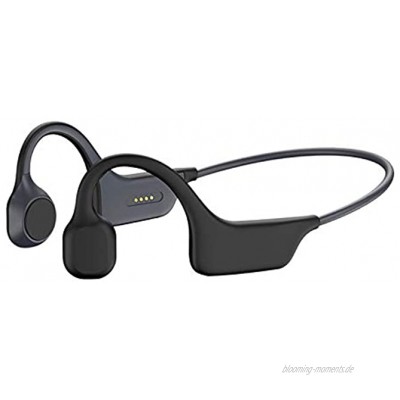 SUN JUNWEI Air Open Ear Sport Kopfhörer Knochenleitung Kopfhörer Bluetooth 5.0 kabellose Knochenschall Kopfhörer IPX6 Wasserdicht Schweißfest Sport Headphones,Schwarz