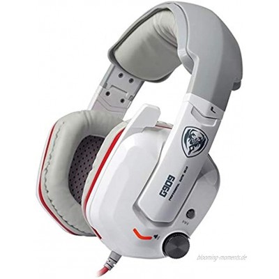 HUOGUOYIN Computer-Headset 7.1 Surround USB Gaming-Kopfhörer-Kopfhörer mit Mikrofon for PS4 for PUBG Gaming-Headset Color : White