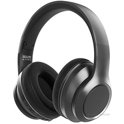 Bluetooth Kopfhörer Hybrid Aktiver Geräuschunterdrückung Kabellos Over Ear Headset mit Schnellladung ANC Mikrofon 30h Akku HiFi Stereo Faltbare für Reisen Homeoffice Schwarz